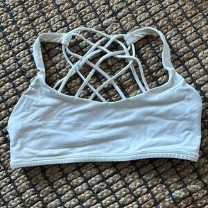 Lululemon Free to be wild strappy sports bra - white- size 8